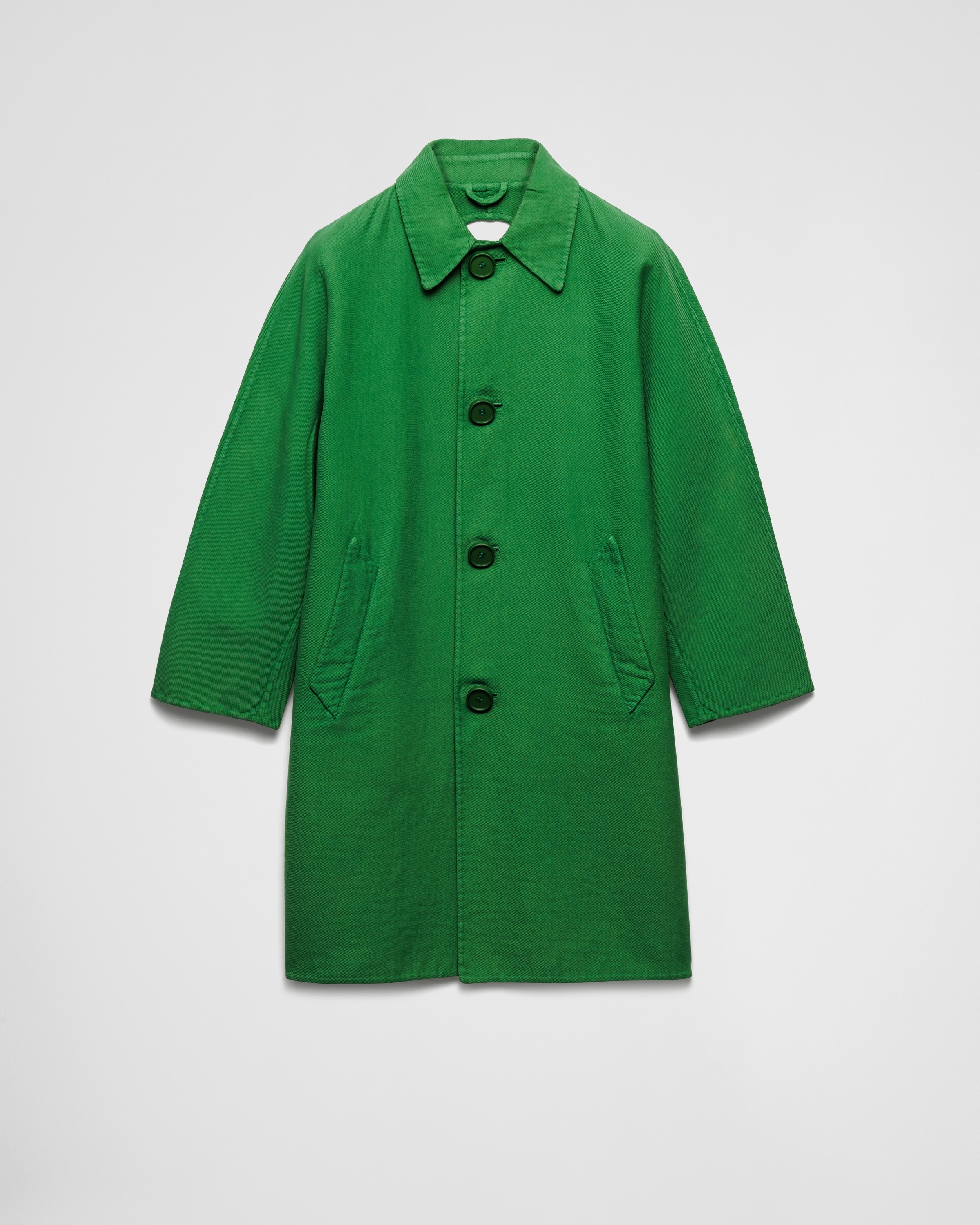 Single-breasted cotton coat - 1