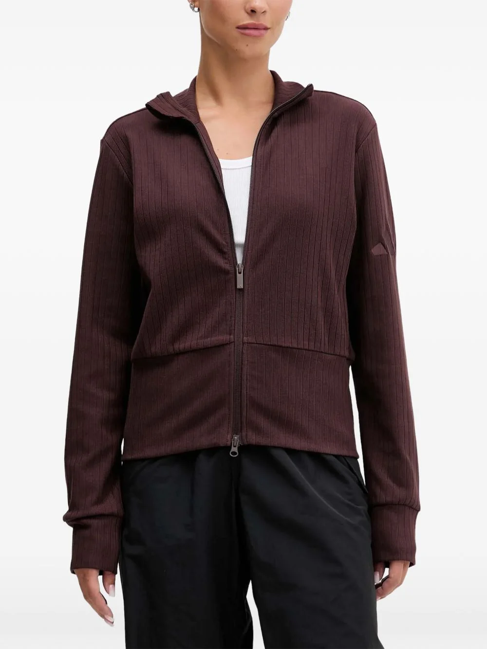 All S.Z.N. ribbed-knit zip-up cardigan - 1
