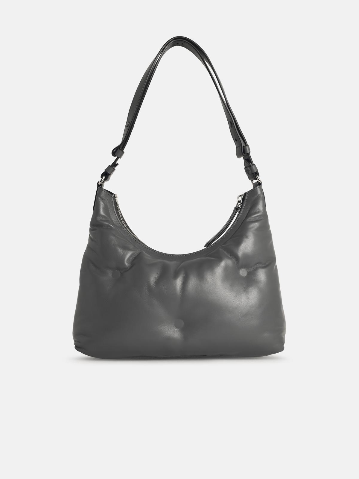 'HOBO GLAM SLAM' SMALL BAG IN PEBBLE GREY LEATHER - 3