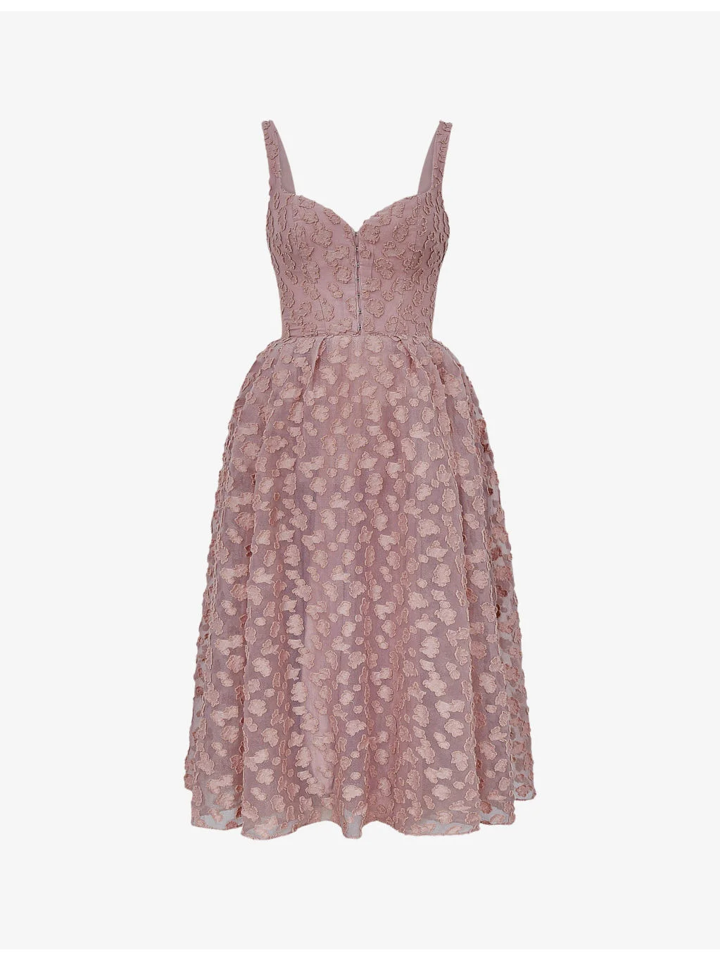 Lovely sweetheart-neckline lace midi dress - 1