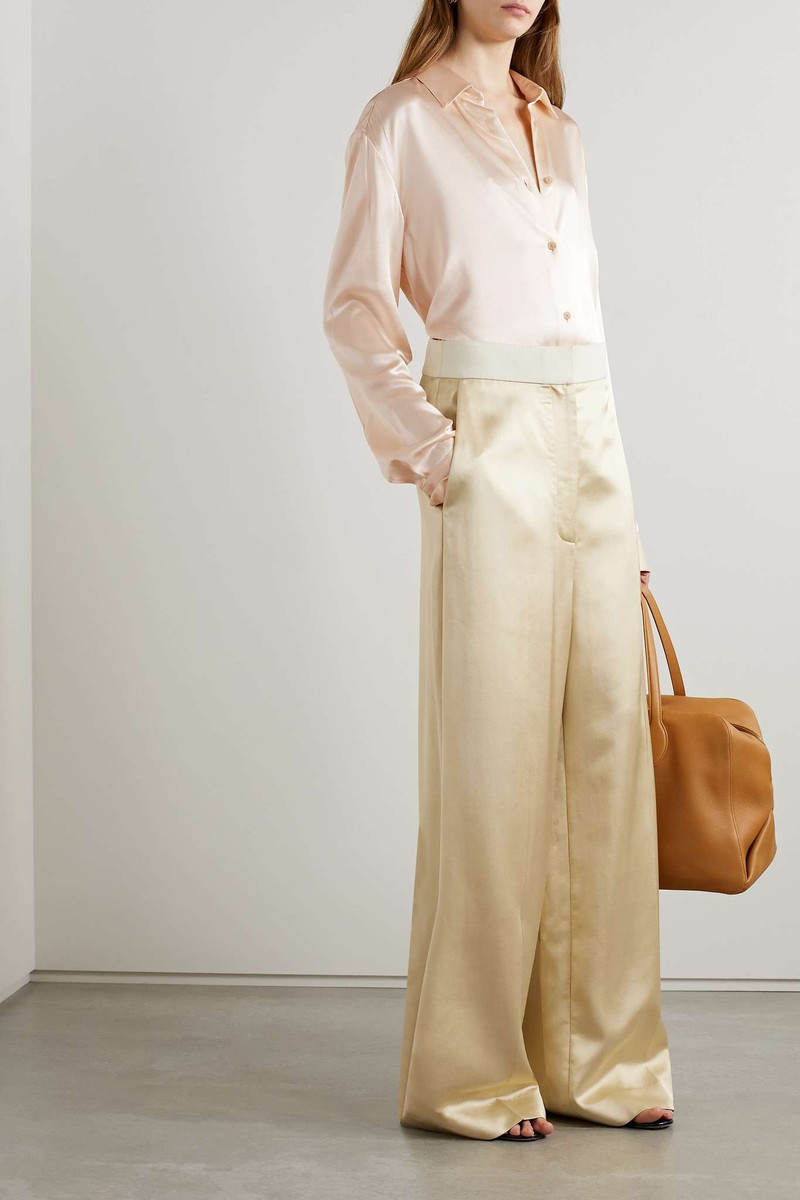 KHAITE Argo silk-satin shirt outlook