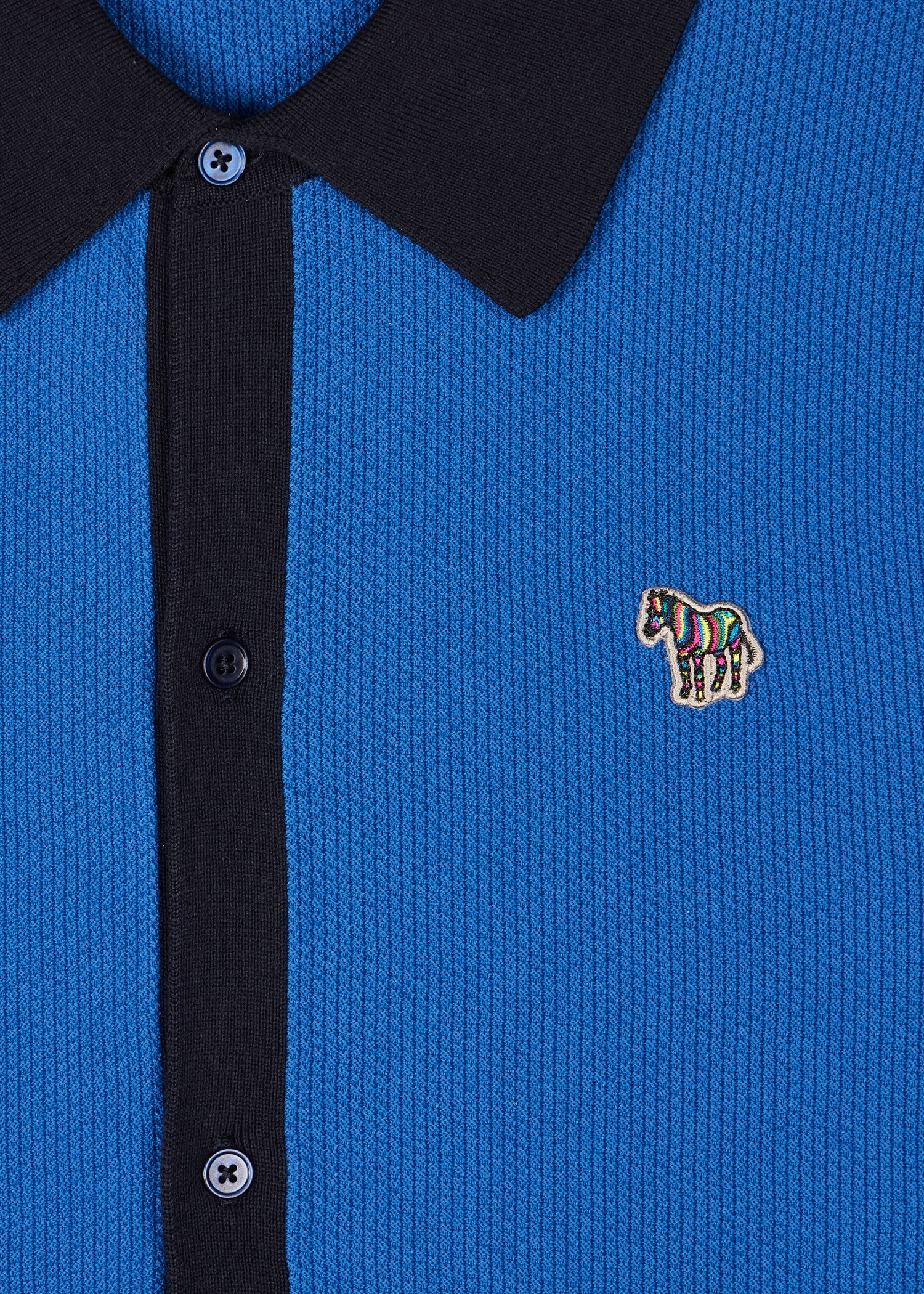 Blue Zebra Logo Knitted Cotton Shirt - 2