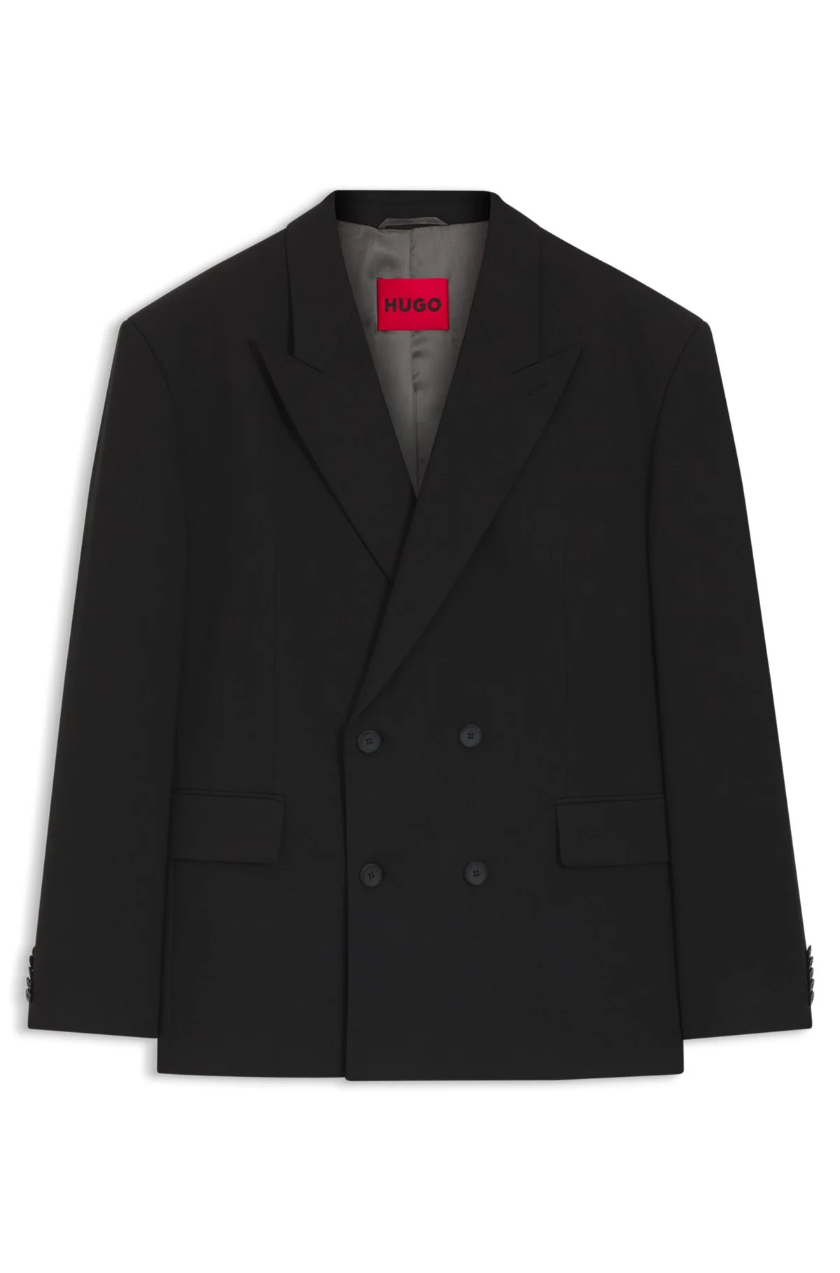 DOUBLE-BREASTED SUIT JACKET IN WOOL-BLEND TWILL - 1