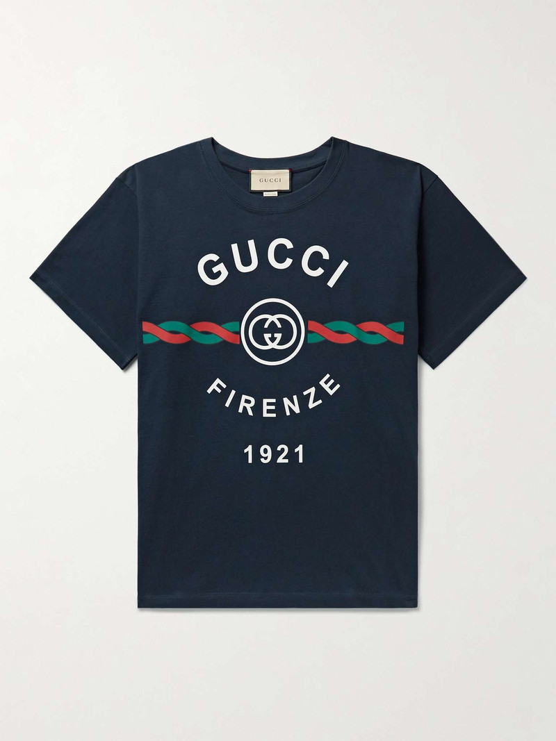 Printed Cotton-Jersey T-Shirt - 1