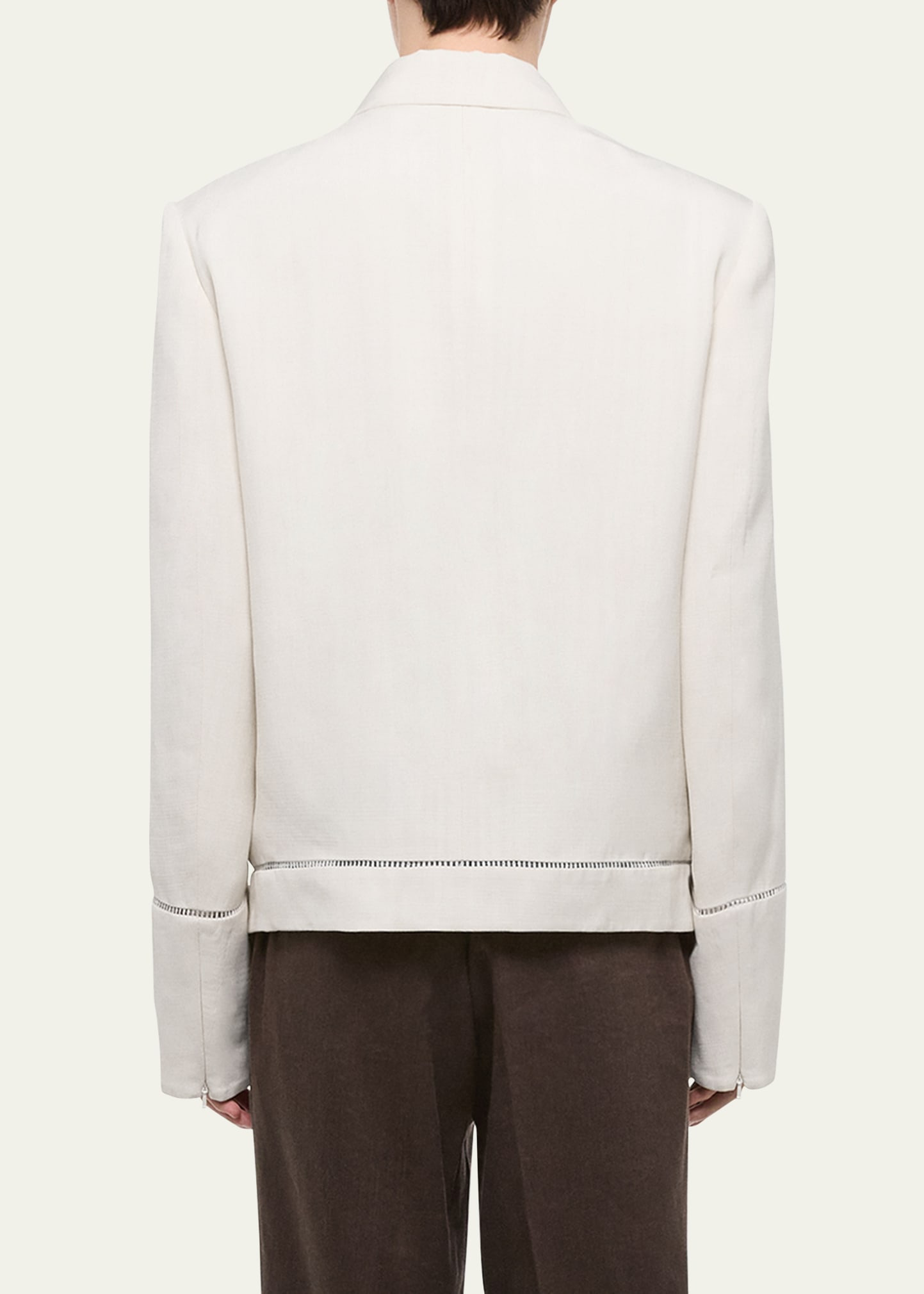 Men's Ladder-Stitch Border Zip Jacket - 3