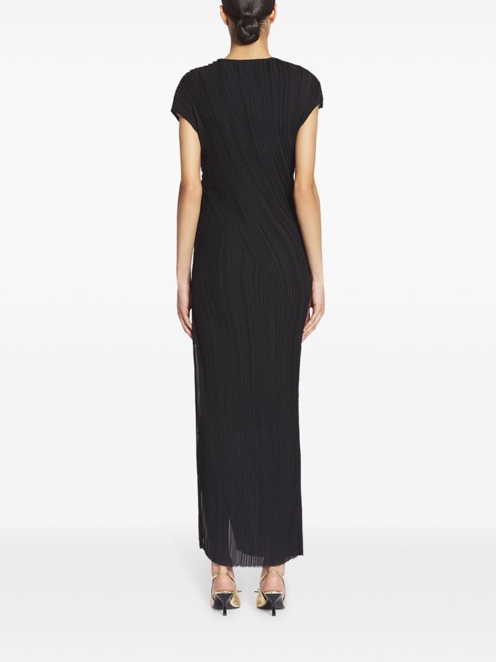 twist-detailing midi dress - 4