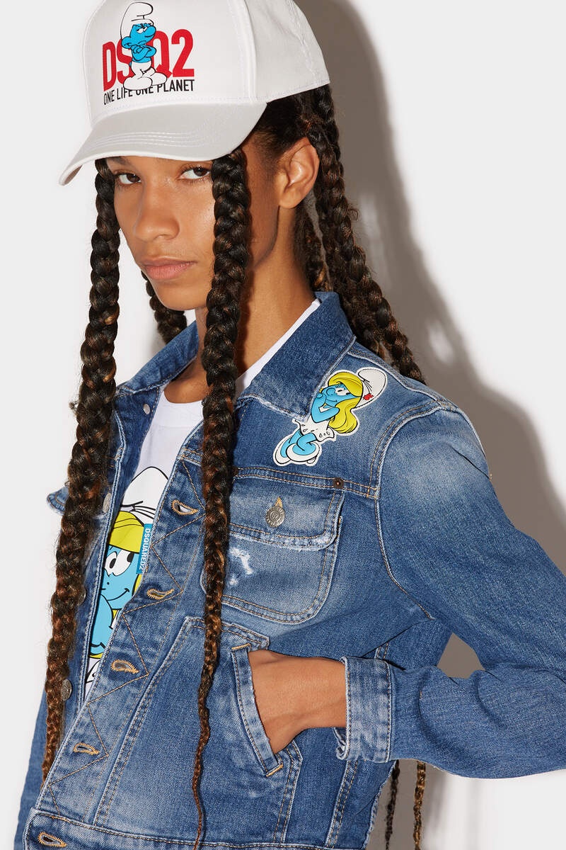 SMURFS BOYFRIEND JEANS JACKET - 3