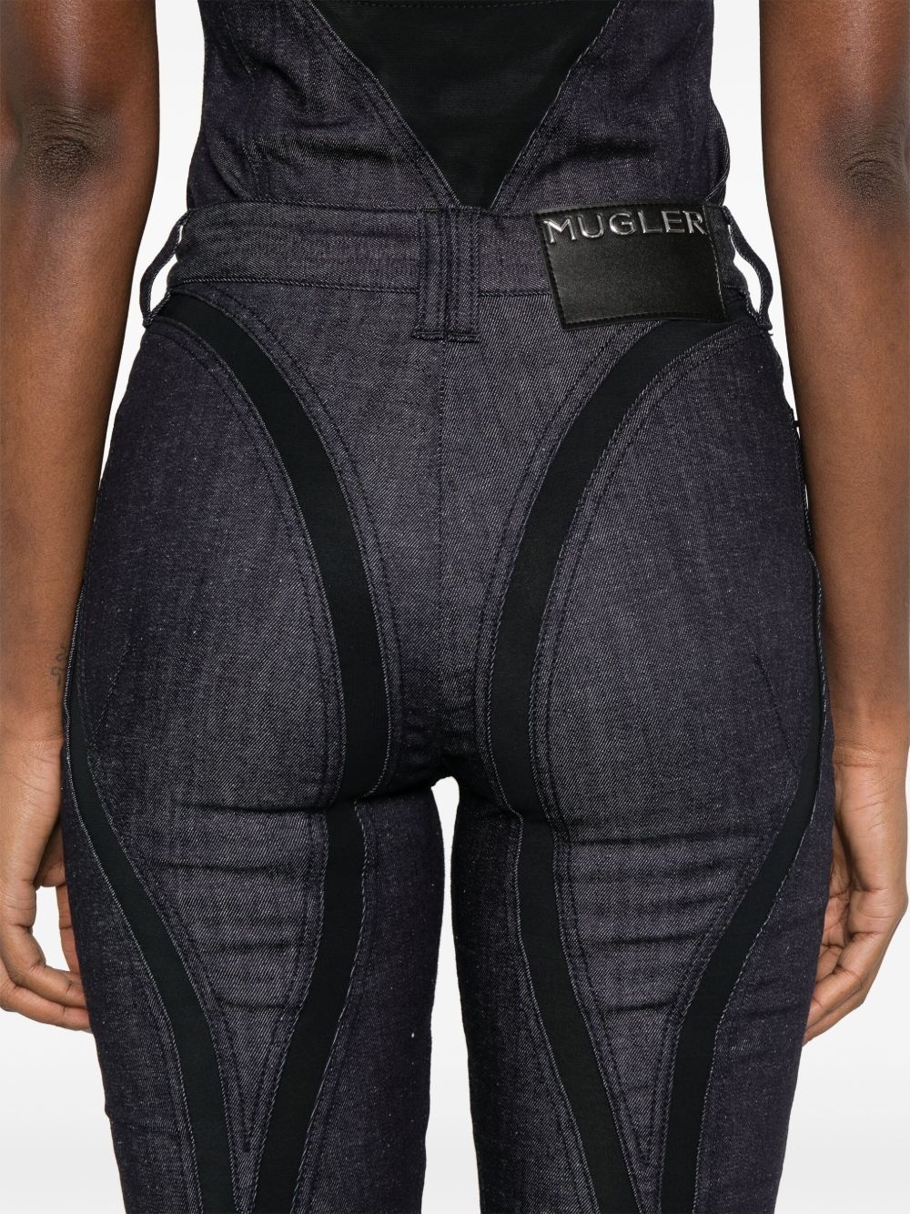 mesh-panel skinny jeans - 5