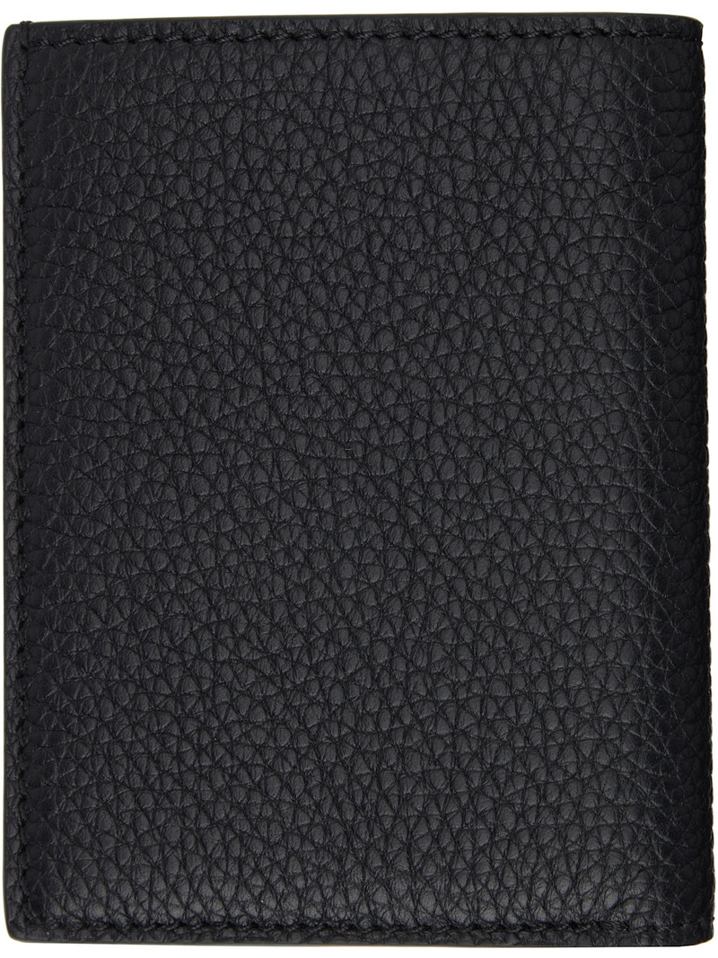 TOM FORD Black Grain Leather Folding Card Holder outlook