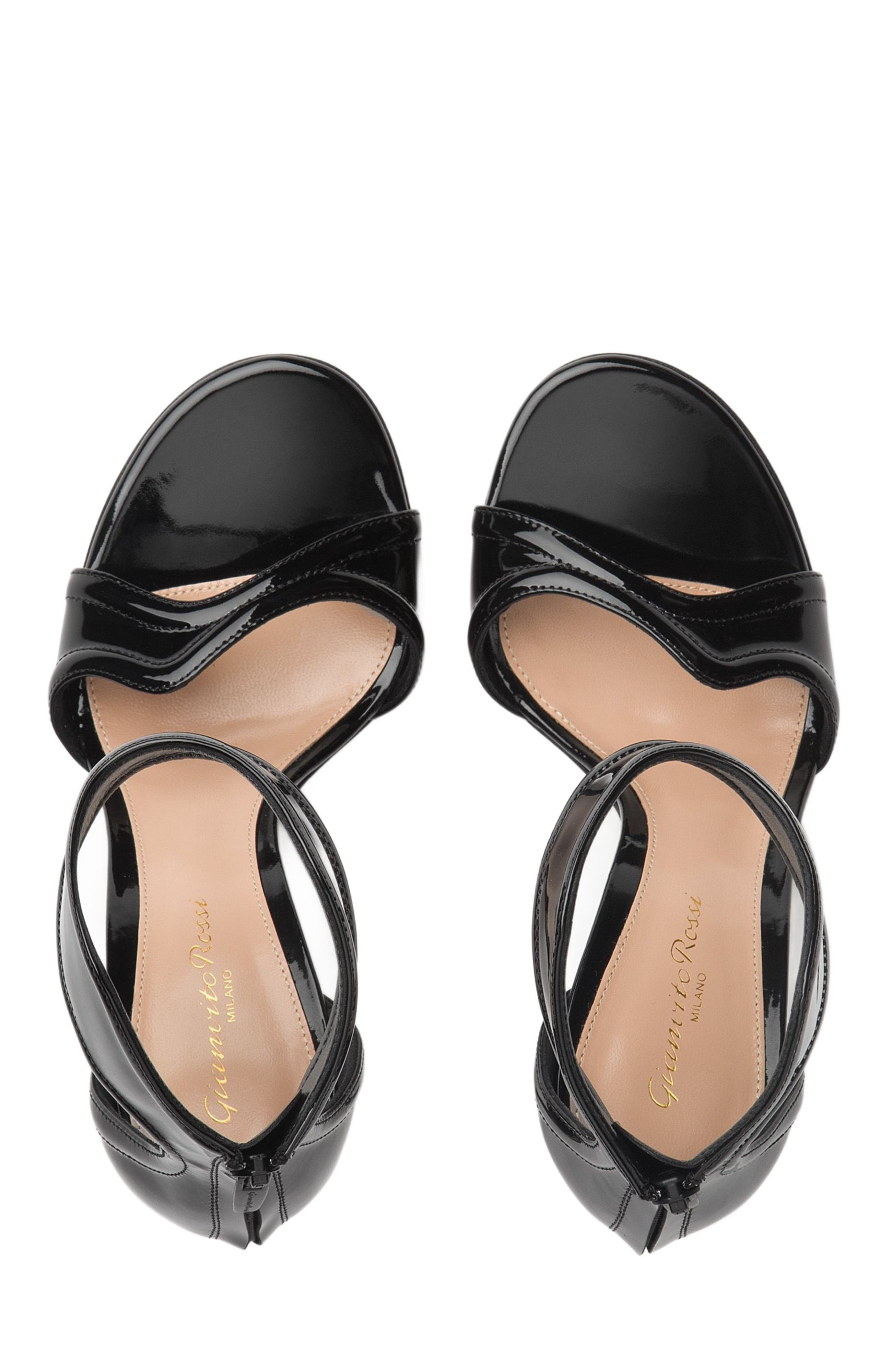 Gianvito Rossi Lucrezia Sandals in Black Patent at Nordstrom - 7
