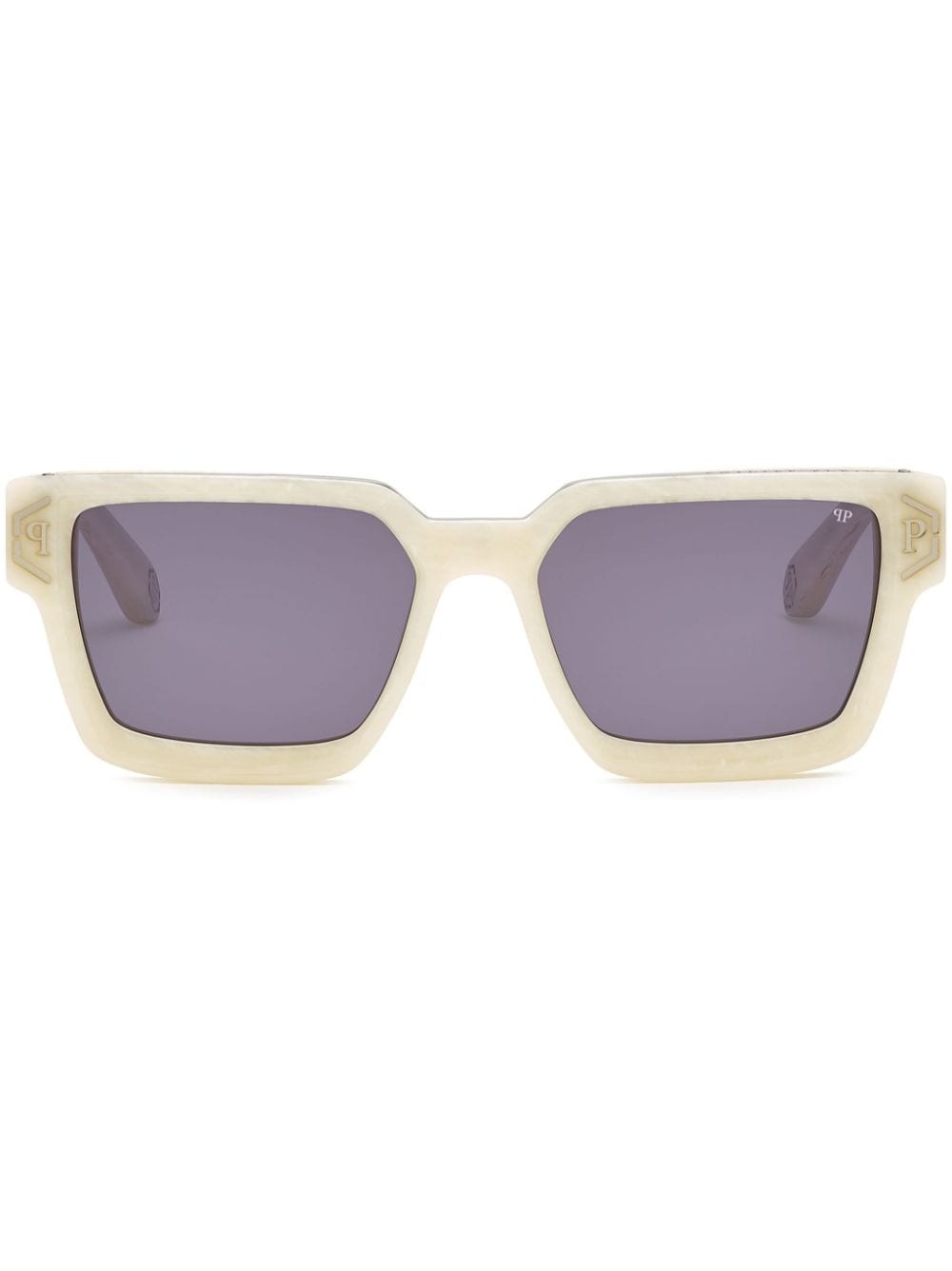 marbled rectangle-frame sunglasses - 1