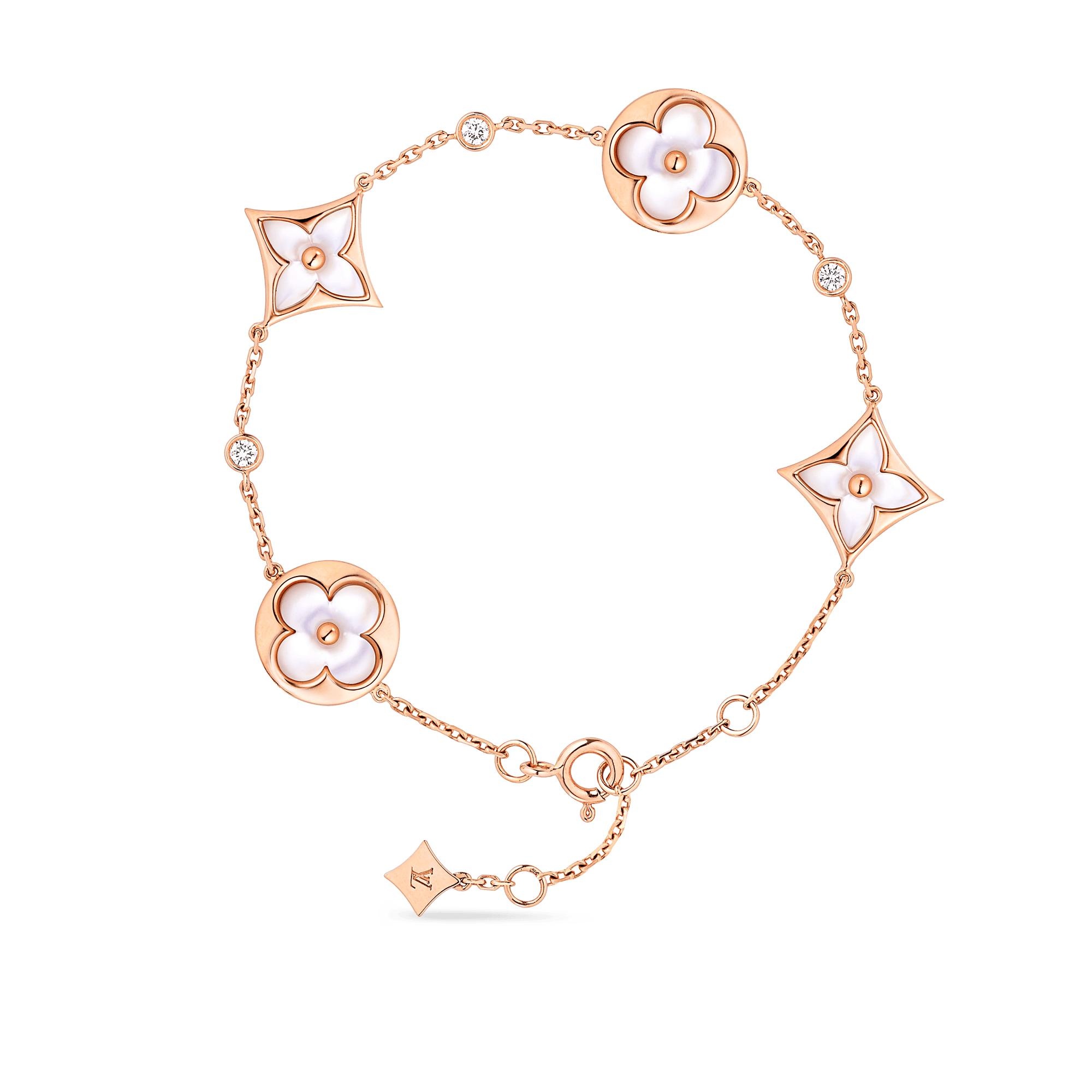 Color Blossom BB Multi-Motifs Bracelet, Pink Gold, White Mother-of-Pearl And Diamonds - 1