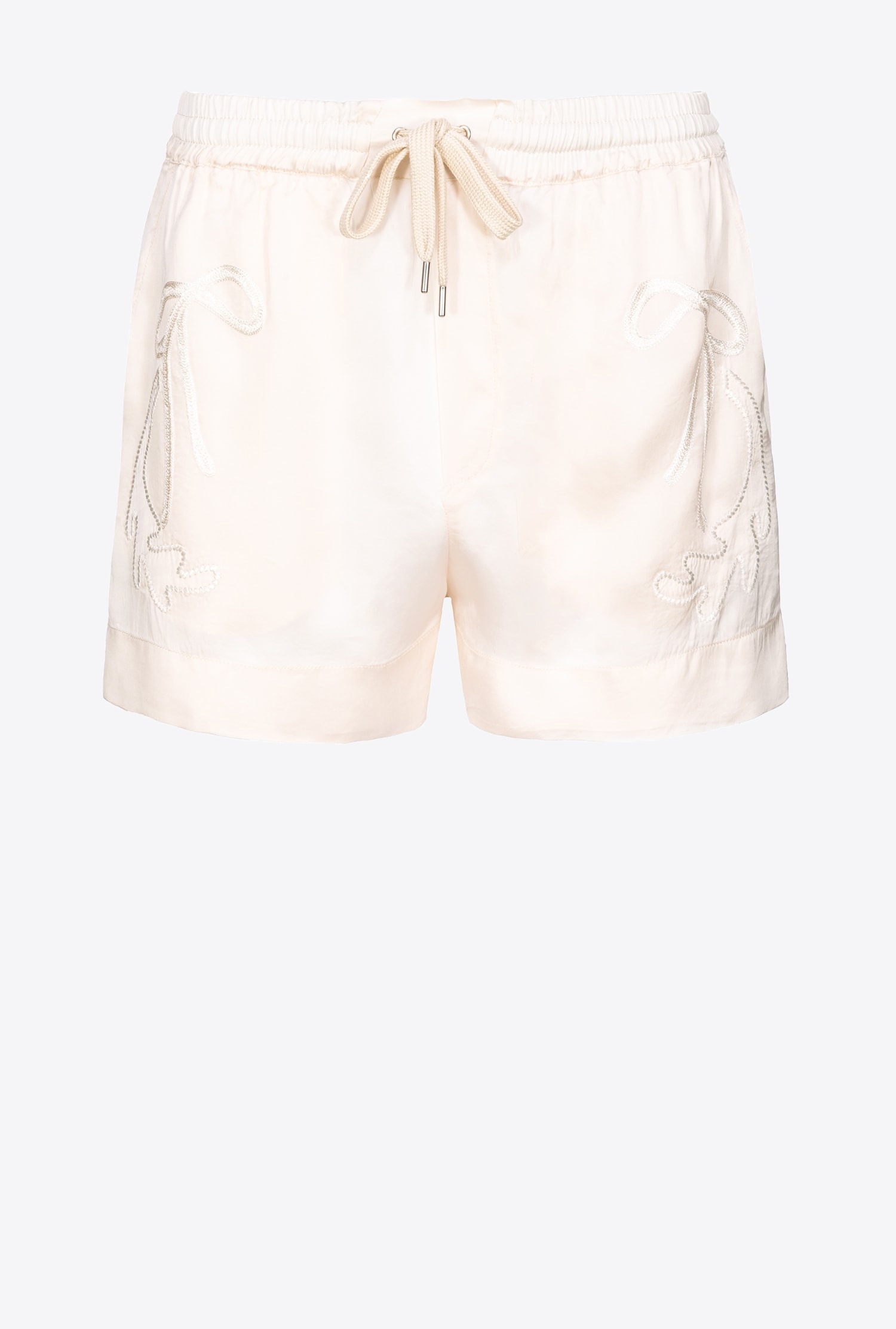 SATIN SHORTS WITH RODEO EMBROIDERY - 1