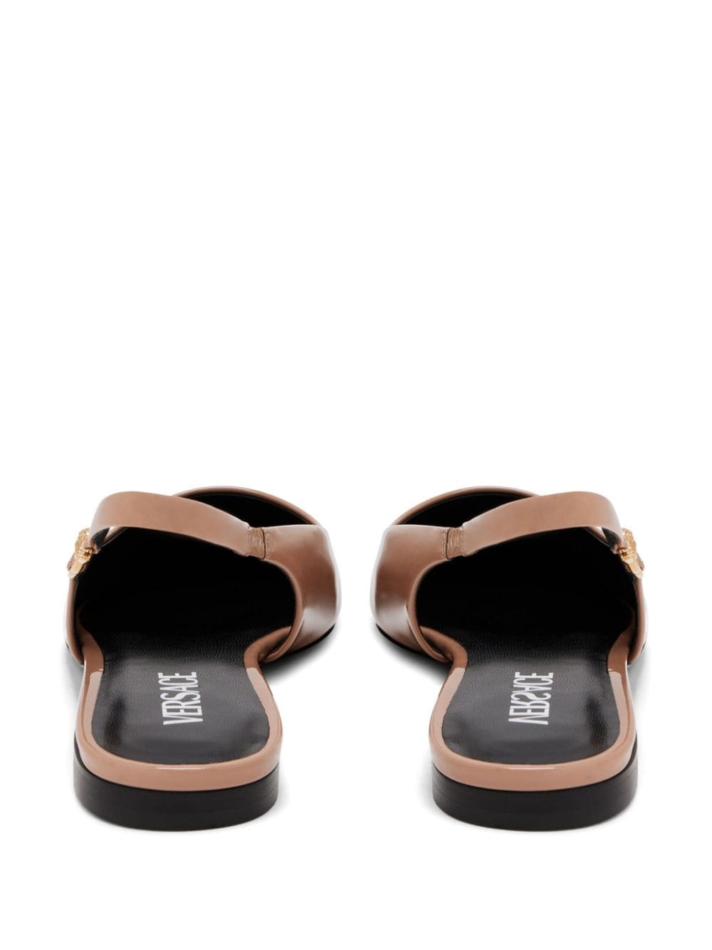 Medusa-plaque slingback ballerina shoes - 3