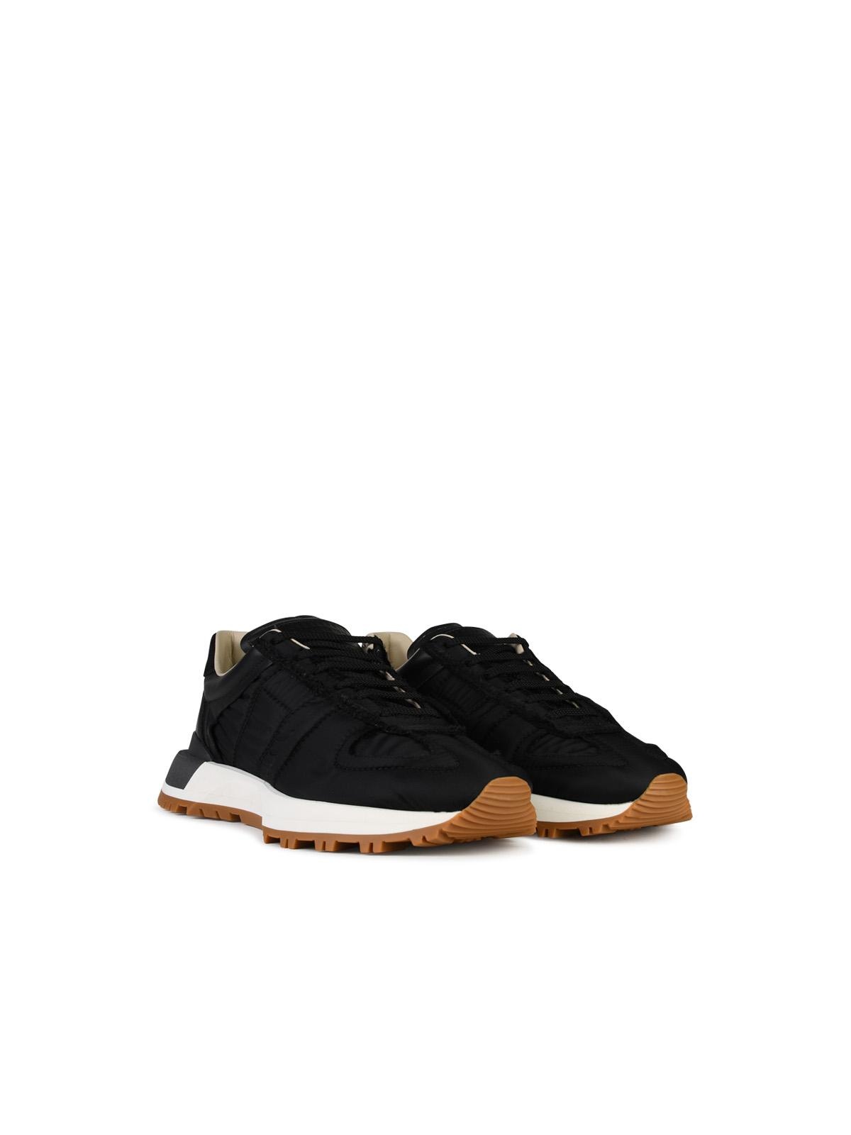 Maison Margiela '50-50' Black Leather Blend Sneakers Man - 2