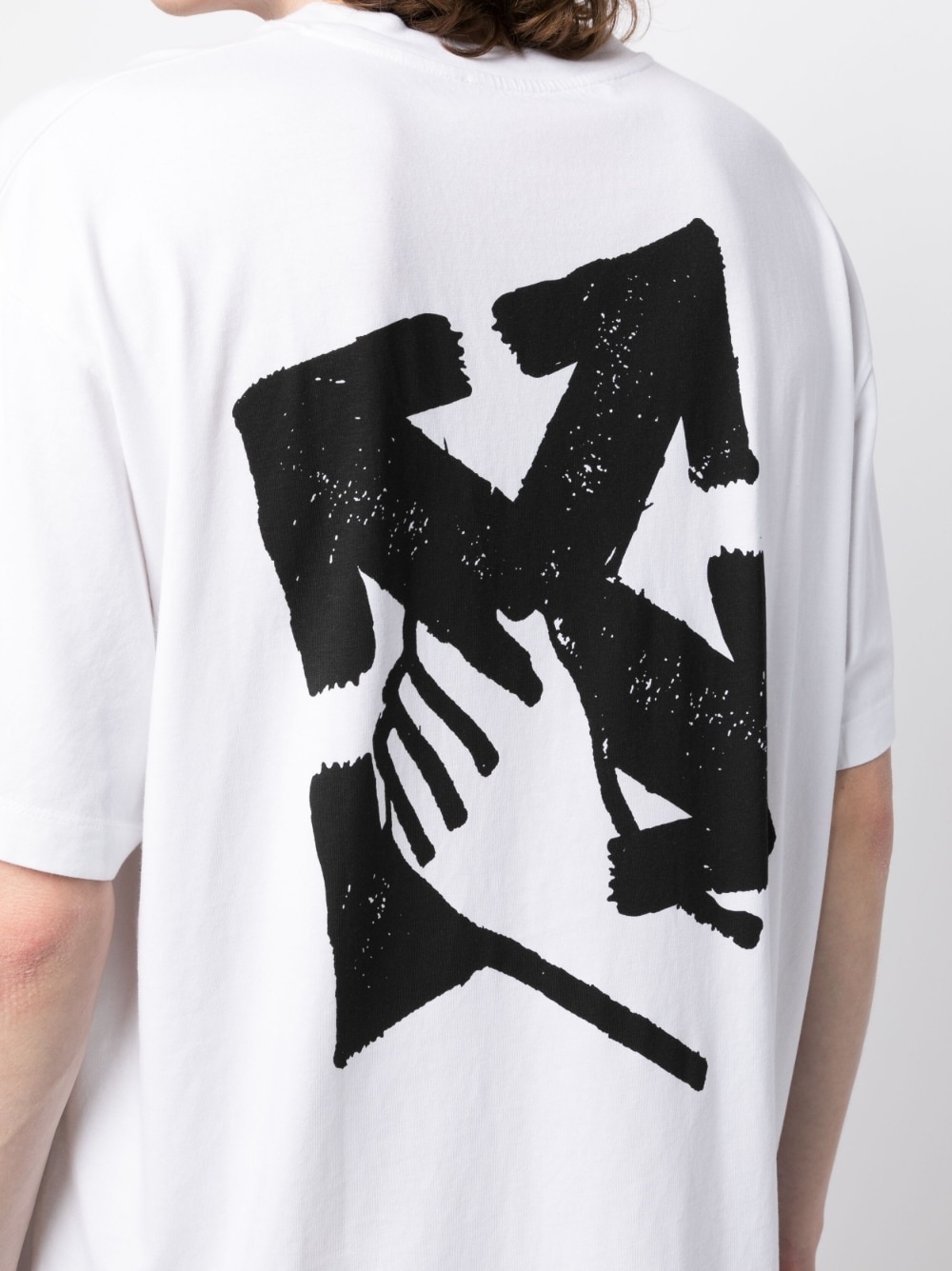 Off-White Hand Arrow logo-print T-shirt | REVERSIBLE