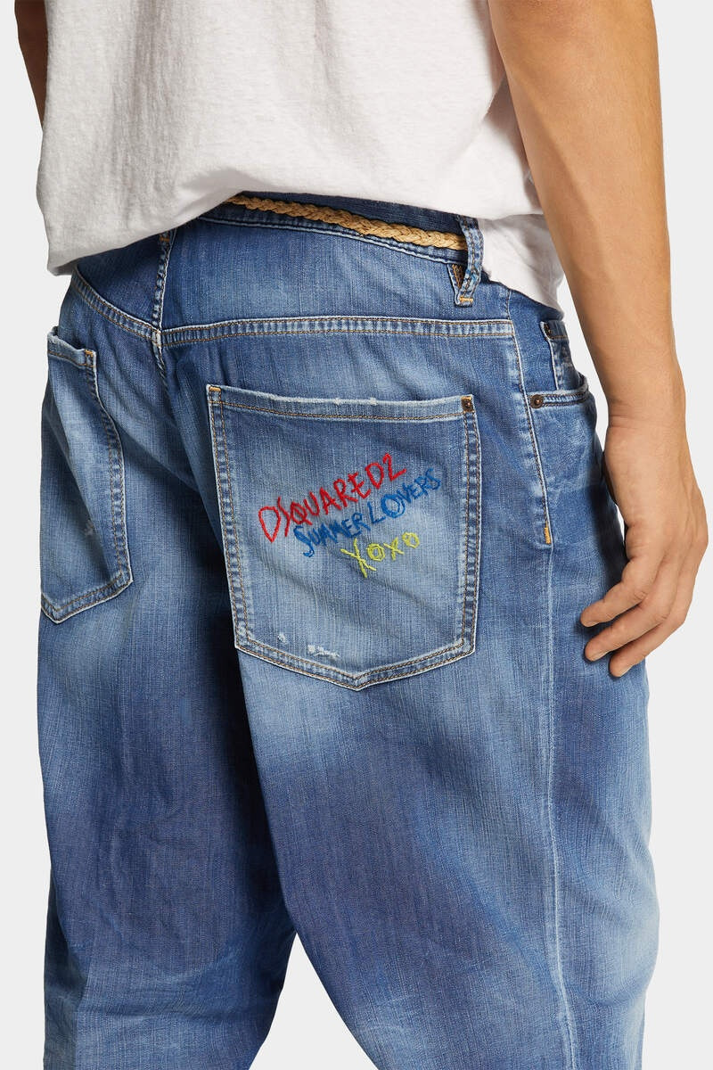 SUMMER LOVERS MEDIUM WASH LOOSE JEAN 5