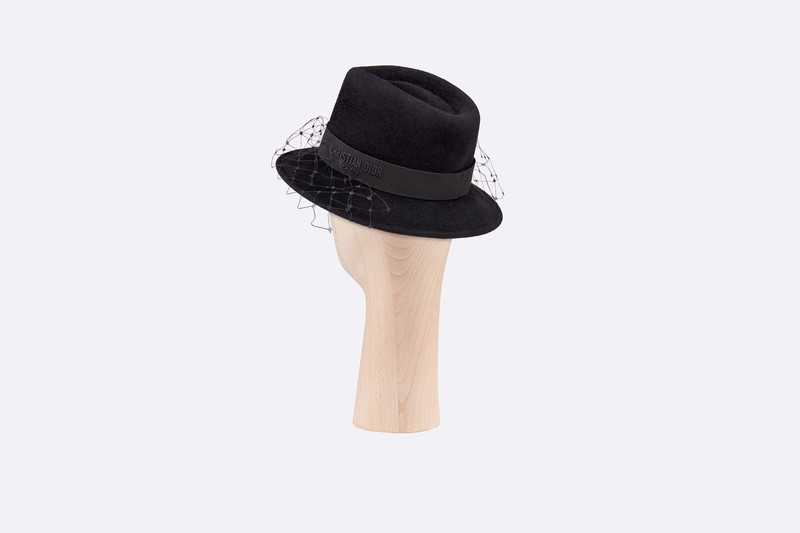 Dior D-Tailleur Small Brim Veiled Hat outlook