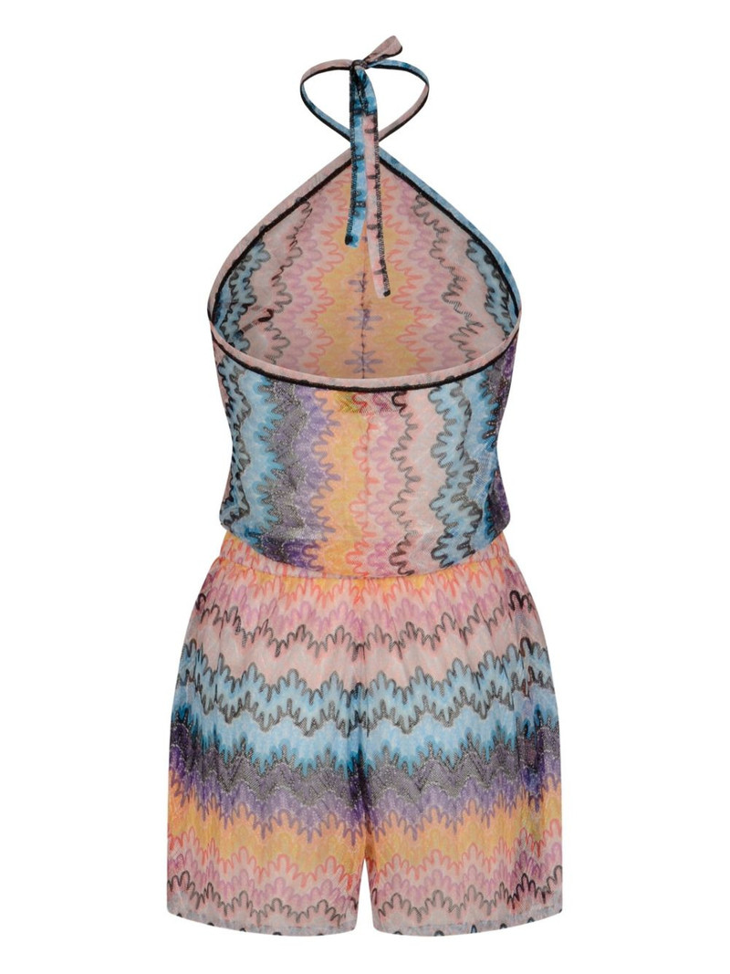 Missoni halterneck zigzag-pattern jumpsuit outlook