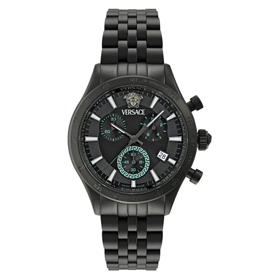 Versace Hellenyium Chronograph Quartz Black Dial Watch VECFA0624 - 1