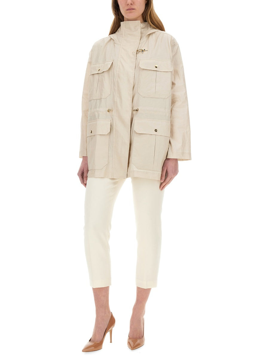 FAY - Fay Women Linen And Cotton Canvas Parka - 2