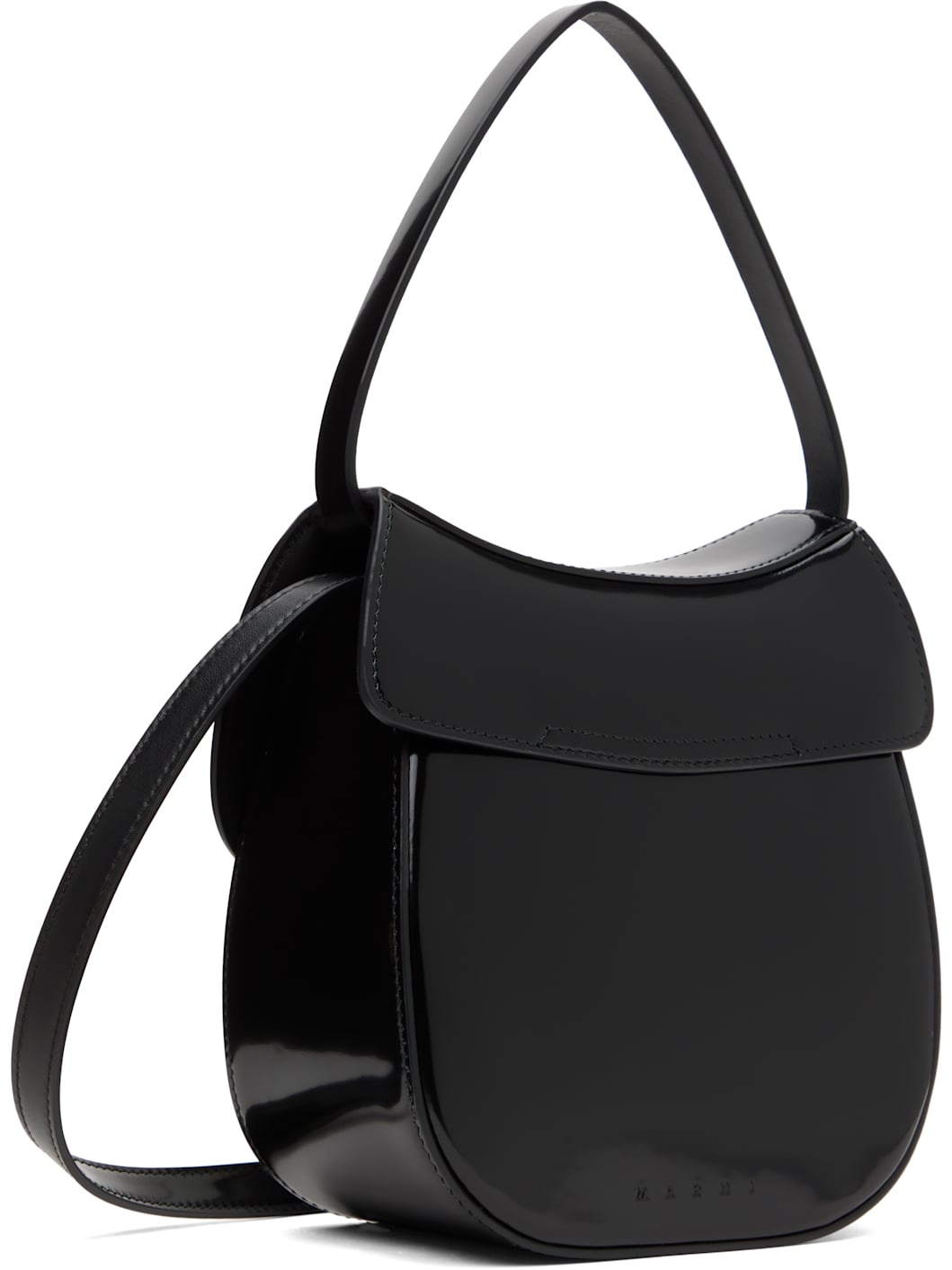 Black Leather Butterfly Small Bag - 3