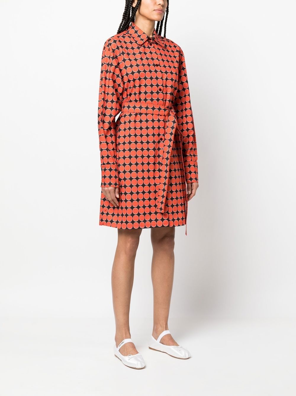 monogram-print shirt dress - 3