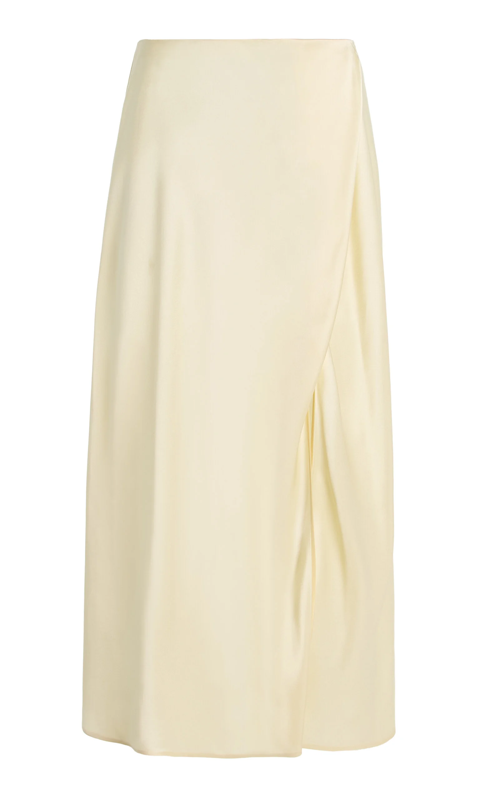 Demi Silk Midi Wrap Skirt yellow - 1