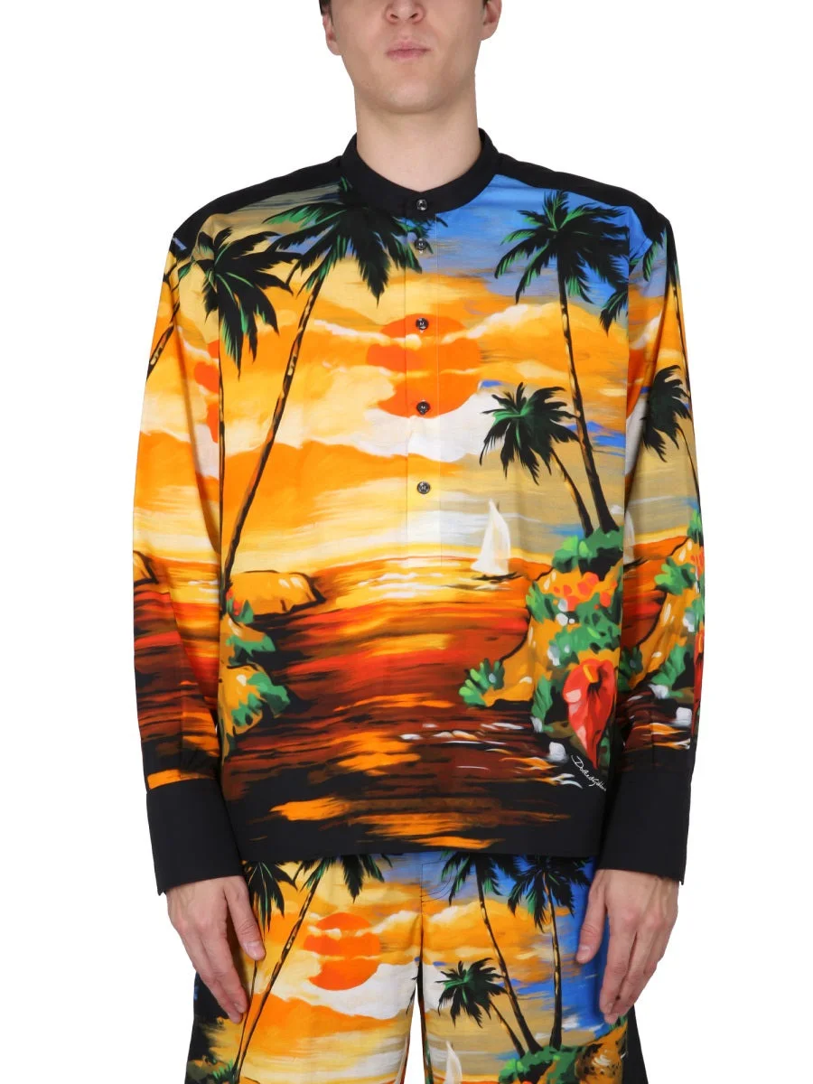 Dolce & Gabbana Men Hawaii Print Shirt - 1