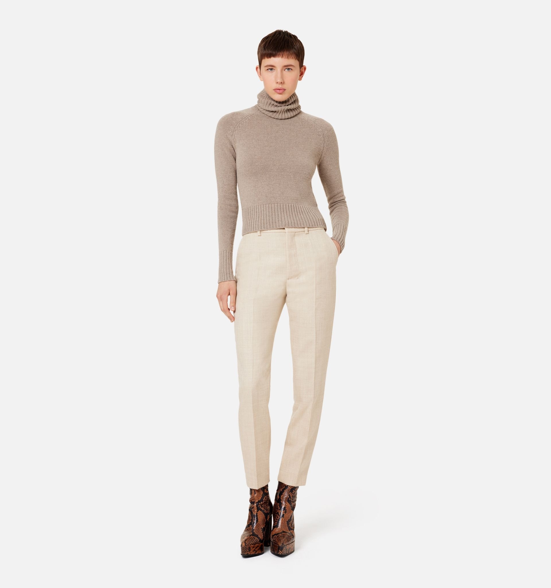 Cigarette Fit Trousers - 2