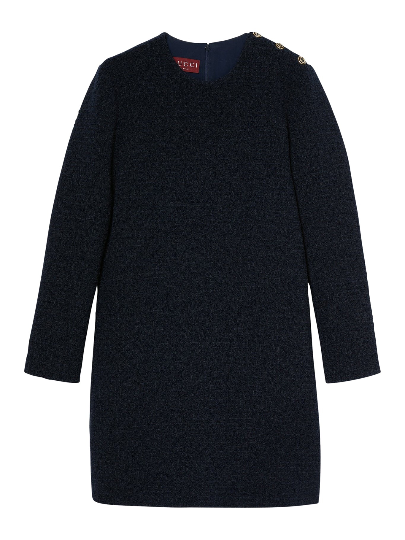 CHECKED BOUCLÉ WOOL DRESS - 2