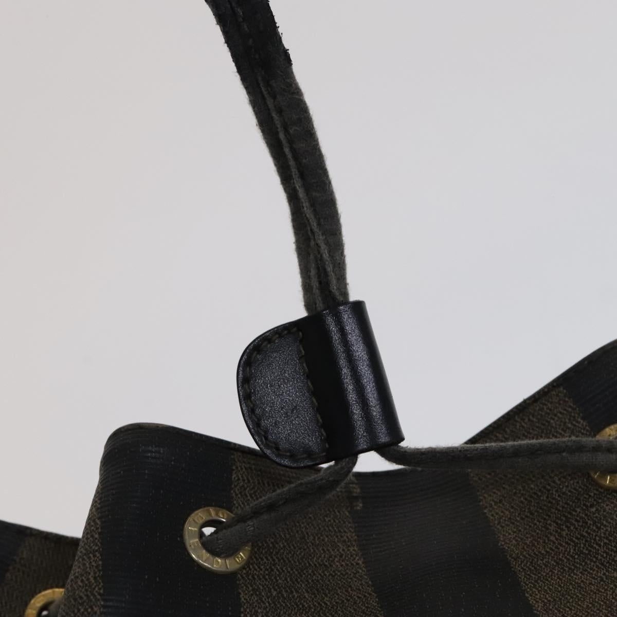 FENDI FENDI Pecan Canvas Backpack Brown Black Gold  display picture 1