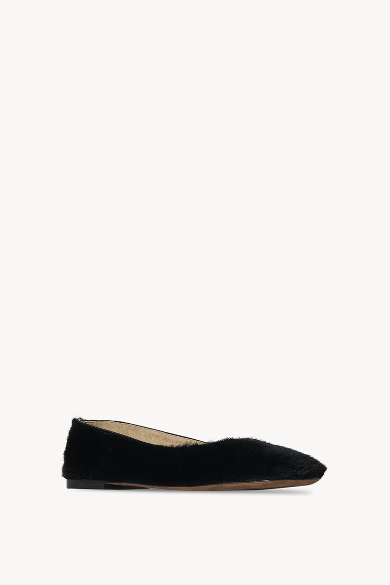 The Row Square Ballet Flat in Pony outlook