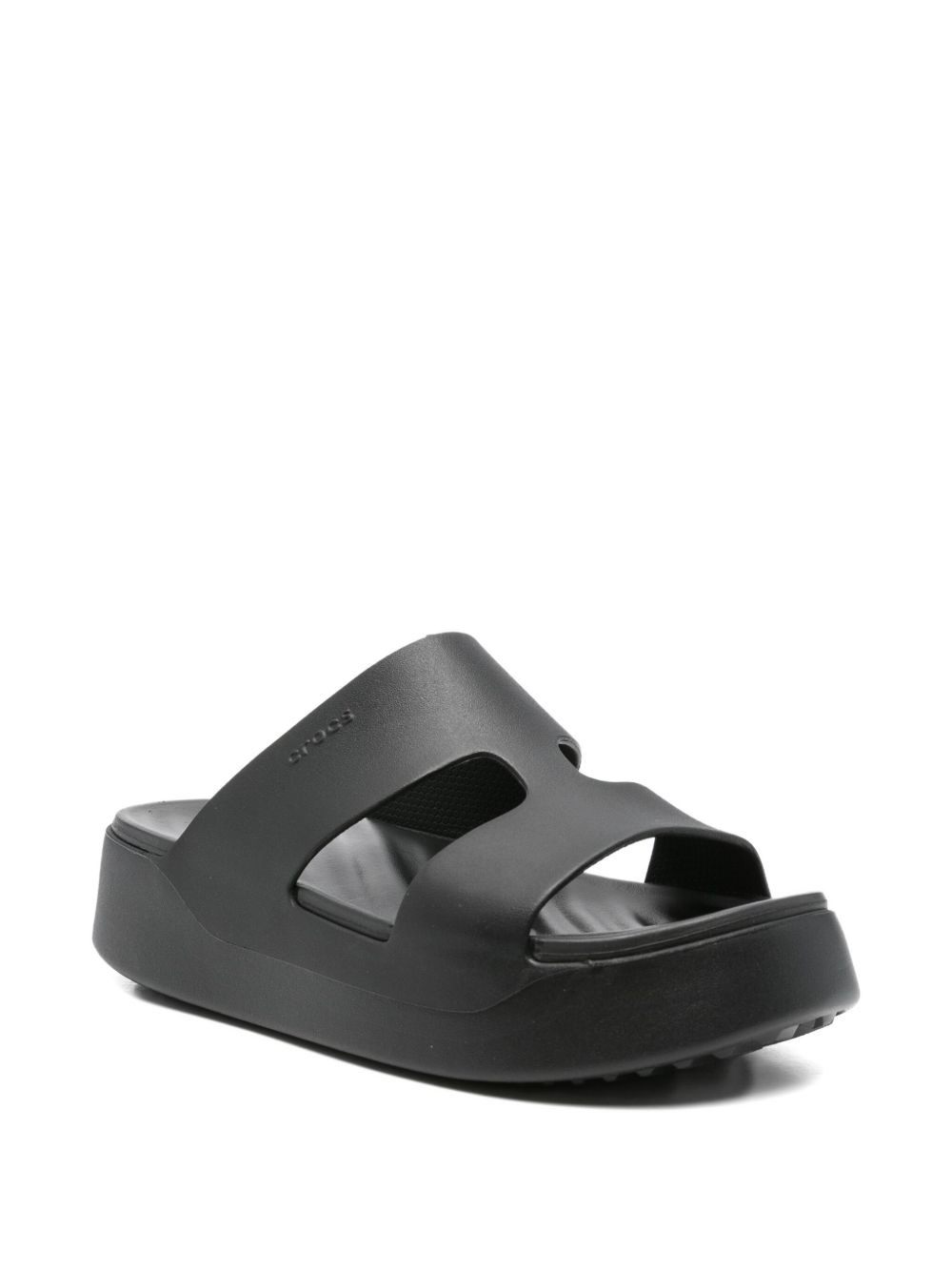 platform double-strap slides - 2