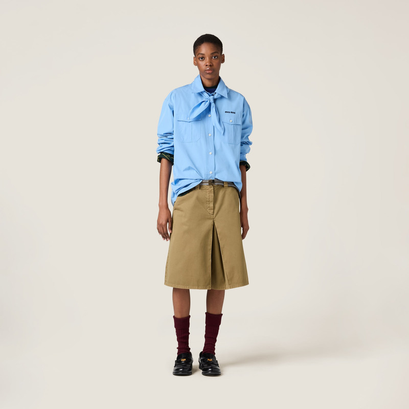 Miu Miu Poplin shirt with scarf outlook