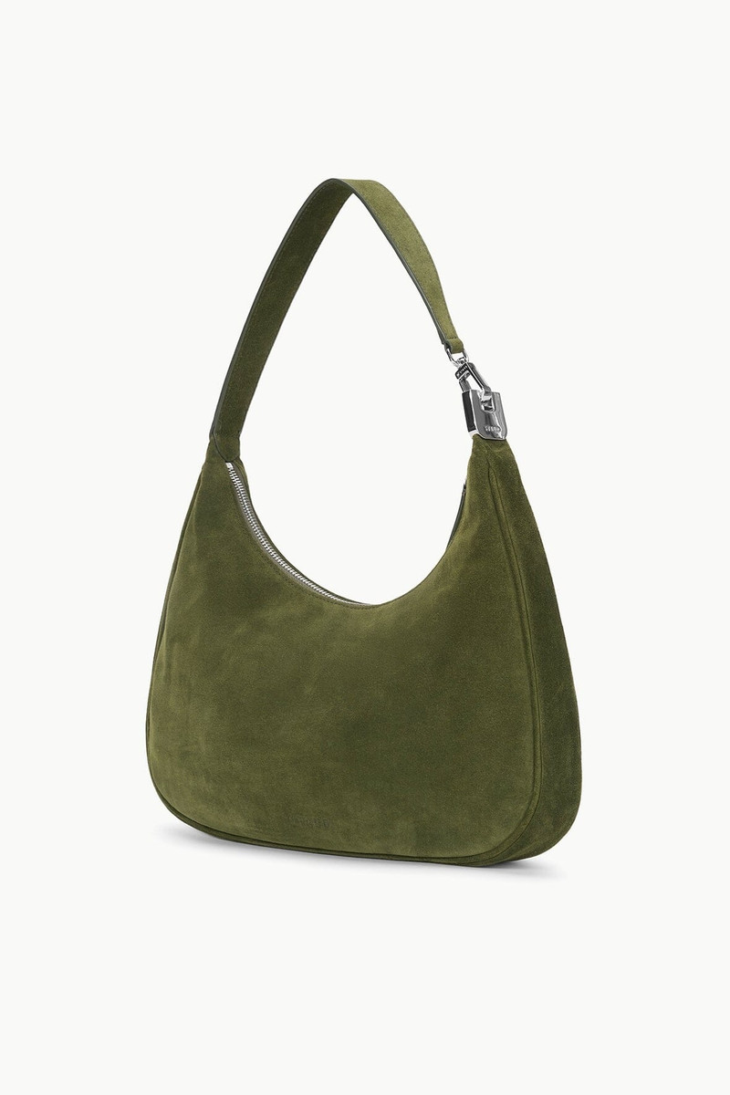 STAUD SYLVIE SHOULDER BAG AVOCADO SUEDE 3
