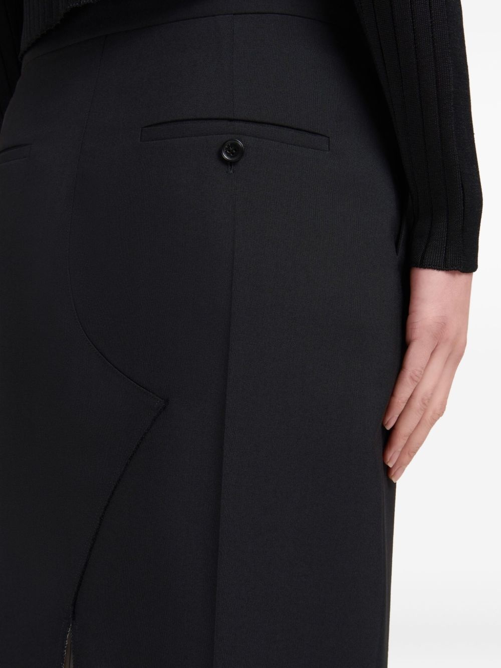 split-hem pencil skirt - 5