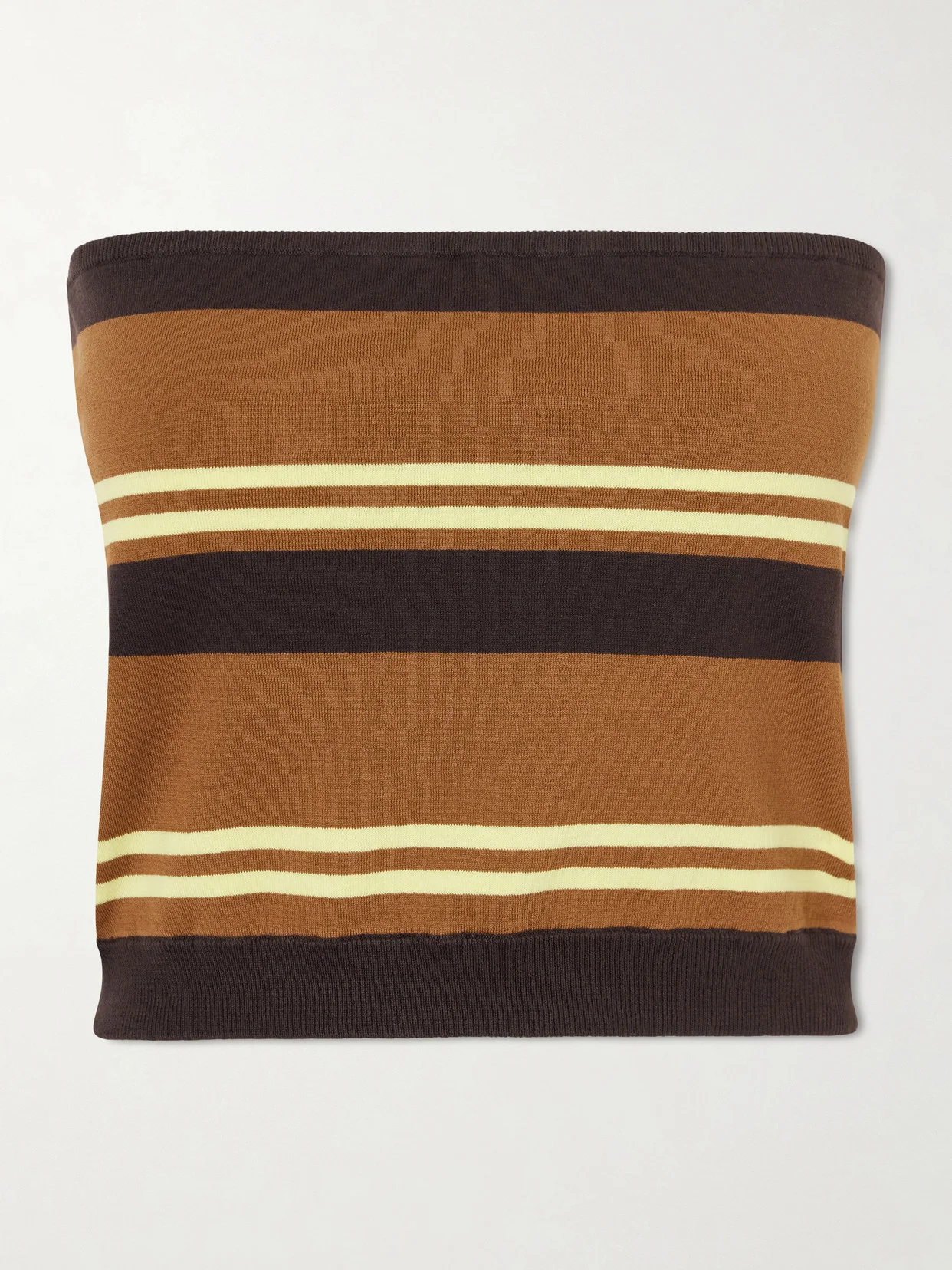Strapless Striped Cotton Tank - 1