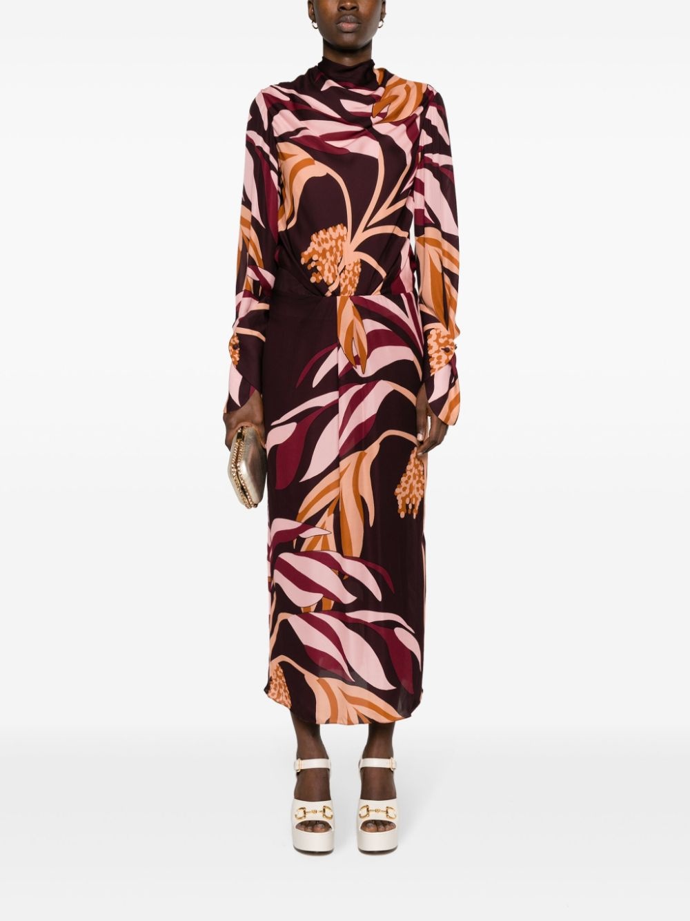 New Symbols silk maxi dress - 2