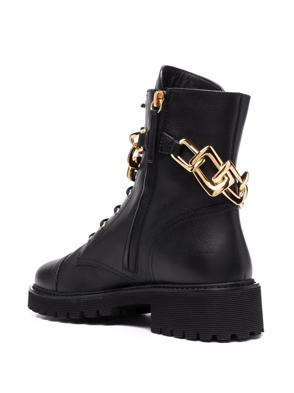 lace-up leather boots - 3