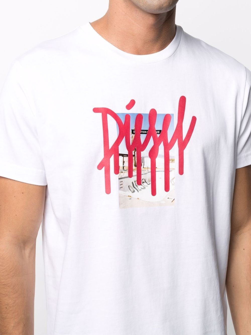 drip-effect logo print T-shirt - 5