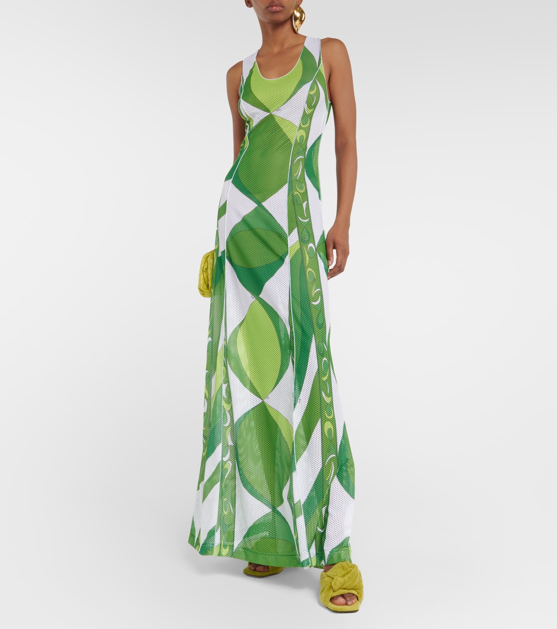 Printed mesh maxi dress - 2