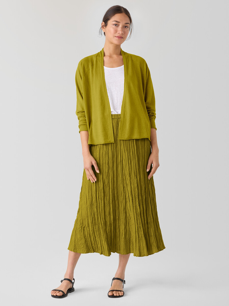 Organic Linen Cotton High Collar Cardigan 3