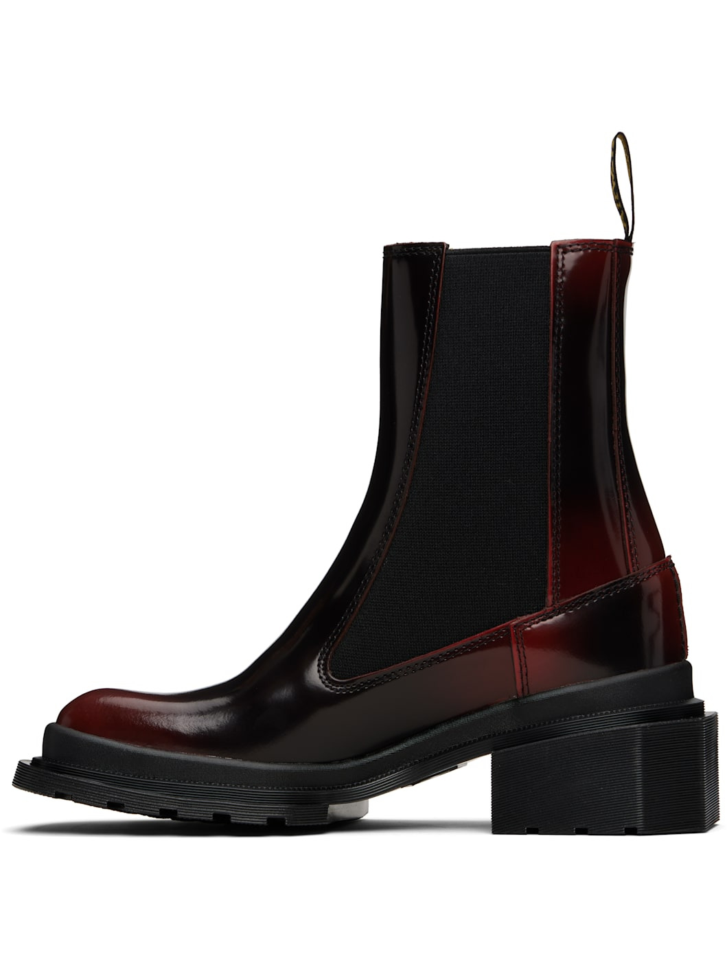 Black & Burgundy Maybole Square Toe Chelsea Boots - 3