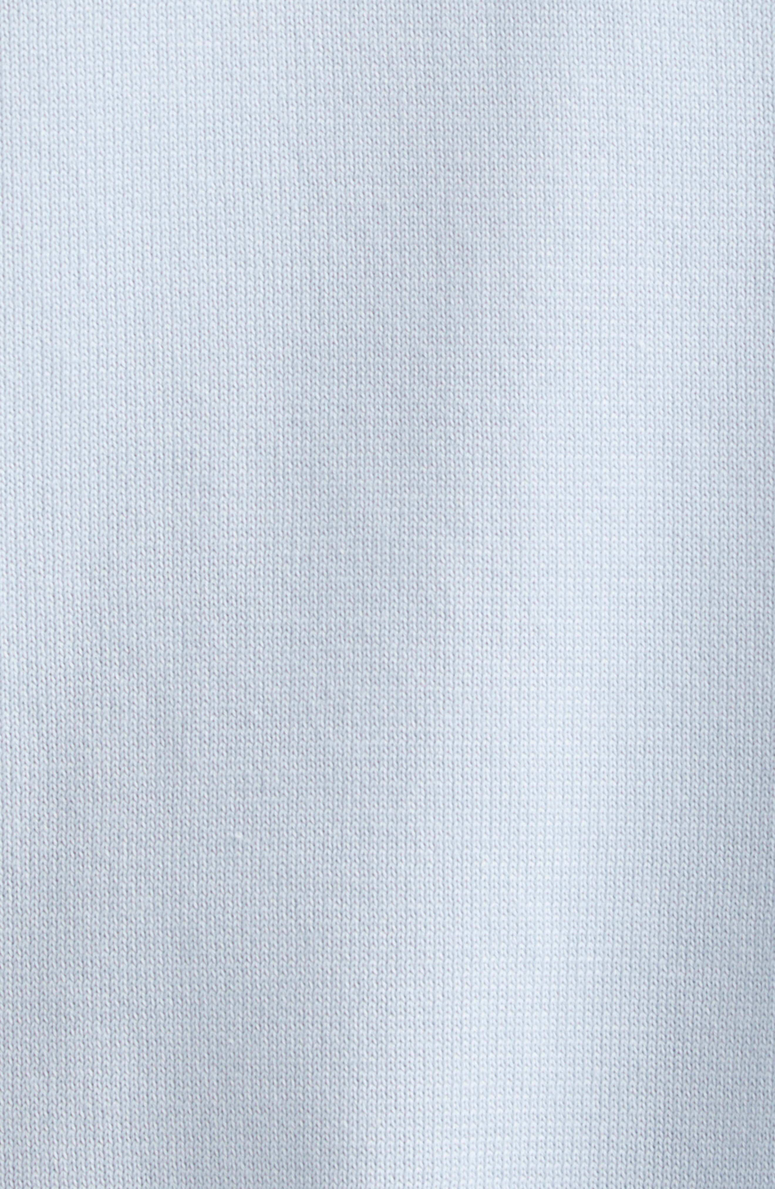 Thom Browne Fun-Mix 4-Bar Feather Intarsia Three Quarter Sleeve Cardigan in Light Blue at Nordstrom - 7