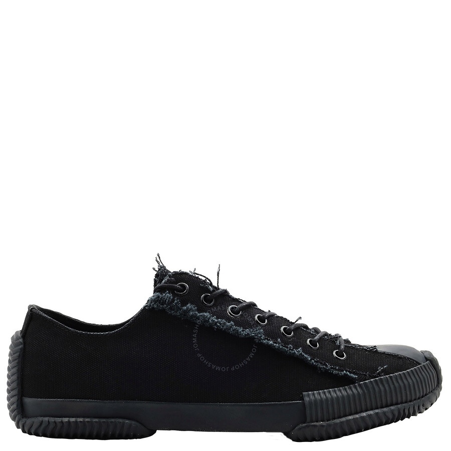 Yohji Yamamoto Men's Black Low Top Lace Up Sneakers - 1