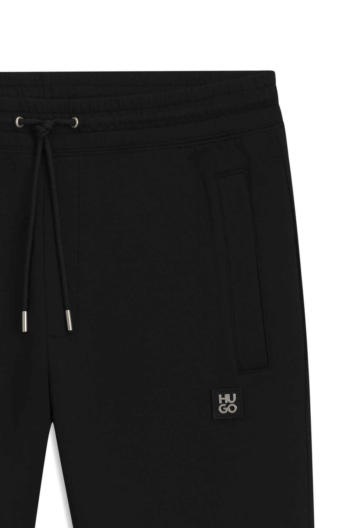 COTTON TRACKSUIT BOTTOMS WITH STACKED LOGO - 6