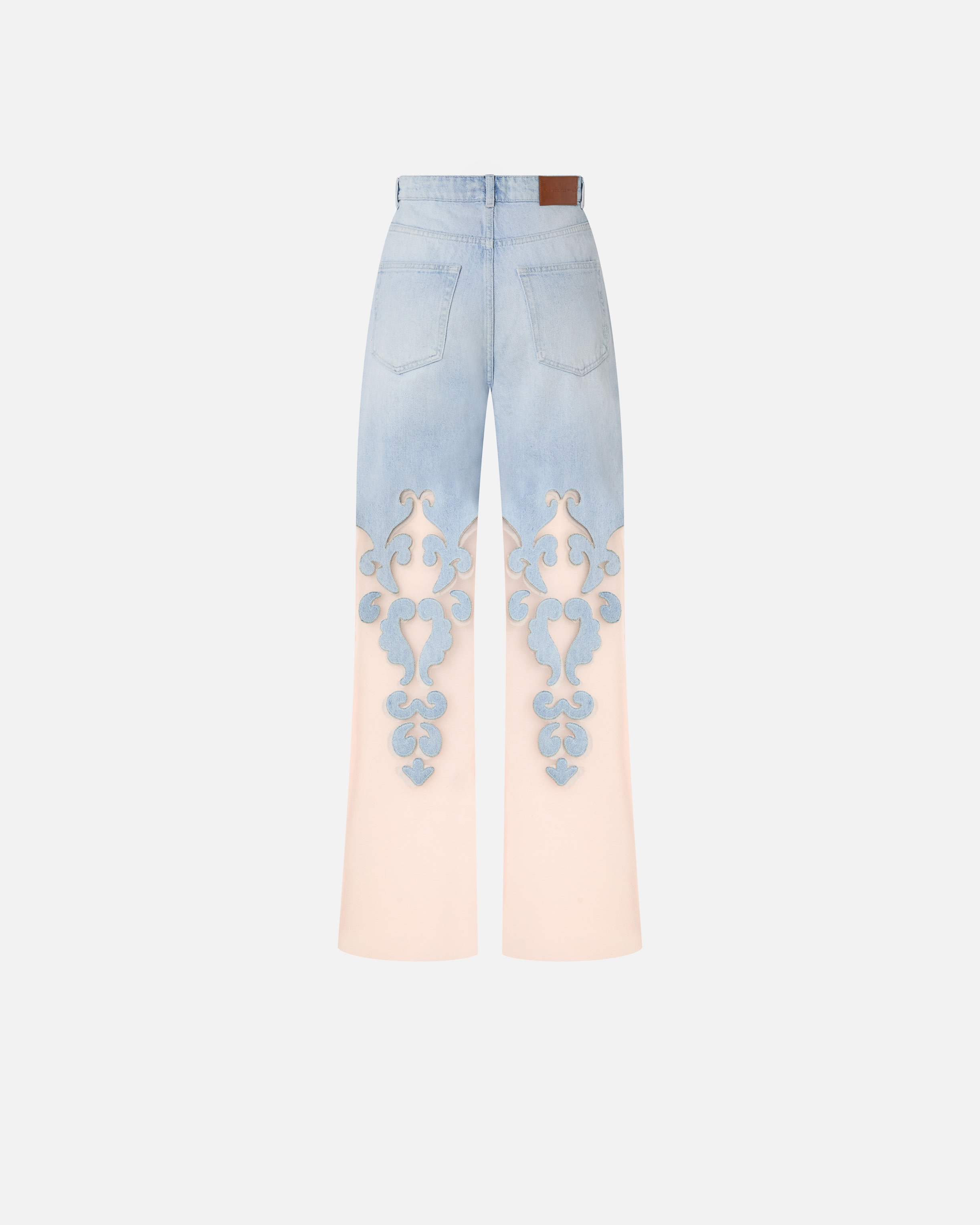 LOOSE JEANS WITH TRANSPARENT ORGANZA - 6