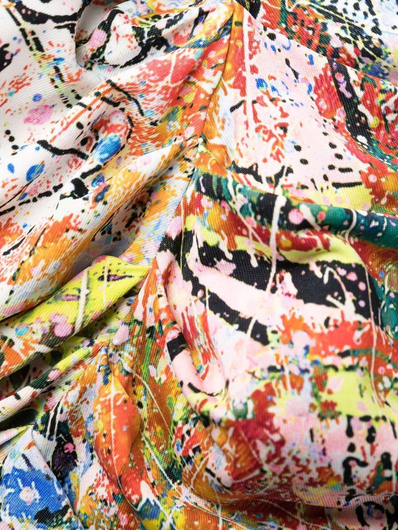 abstract-print long-sleeve dress 7