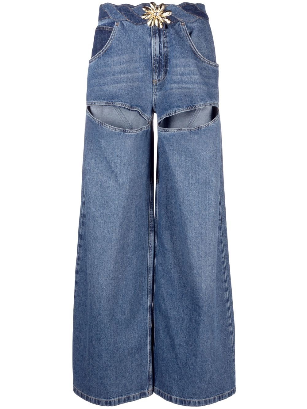 Wide Leg Slit jeans - 1